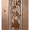 Дверь банная 190*70см Березка бронза хвоя 6мм стекло DW01579/DW02237