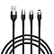 Кабель для зарядки 3в1 1,5м MicroUSB Type-C 931-222