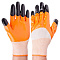 Перчатки нейлон плотный облив ладони оранж/синие с чер.кончиками 2067/0283 (12/960)*