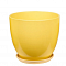 Горшок для цветов керамический Колор Гейм №6 d26см желтый Высокий овал