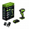 Винтоверт аккум 24В ударн ID3170 б/щет c АКБ ЗУ Greenworks 3804907CUA