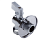 Кран шаровой д/стир маш угл 1/2"-3/4" ш/ш с отражателем, бабочка хром Aqualink 01331