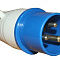 Вилка ССИ-013 2P+PE 16А 220В IP44 SQ0601-0001 TDM