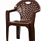 Кресло пласт коричневое М8020 (уп.4)