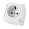 Розетка 1ОП с/з белая Ладога SQ1801-0015 TDM