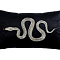 Подушка с вышивкой Серпенте черная 30х50см GARDA DECOR