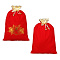 Мешок подароч, ткань 24*35см, красный с золотом 207-030