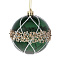 Украшение елочное Шар 8см изумрудный с узором 373-633