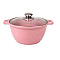 Кастрюля алюм лит а/приг 3,0л к31tsr стекл.крышка Trendy style rose