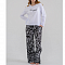 Пижама жен. Энимал р-50 черно-белый 2253-К