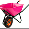 Тачка садовая одноколесная 110л/180кг фуксия Amigo Grande Truper