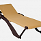 Шезлонг 191,5*71*39см Miami шоколад с бежев тканью до 200кг