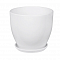 Горшок для цветов керамический Колор Гейм №6 d26см белый Высокий овал