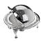 Икорница 14*11,5см с крыш сталь посеребр Queen Anne QA-0/6500/2
