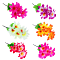 Букет иск. цветов разноцв. 6 цветов Ladecor 535-154