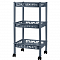 Этажерка 3-х секц на колесиках Keeplex Light 37*29*69см космич.серый KL282812026