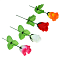 Цветок иск. 34-40см Роза пластик, 4 цвета Ladecor 535-153