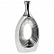 Ваза серебристая 19х8х39см 18H2408-19 GARDA DECOR