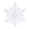 Подвеска Сноу Бум Снежинка белый глиттер 29см 374-340