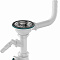 Сифон для мойки 3 1/2*40 Aquant B0146-29-MR прямоуг.перелив с гибкой трубой 40*40/50