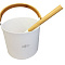 Набор банный Simple White шайка 5л + черпак 42см ручки бамбук DW03266