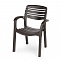 Кресло садовое пластиковое 585х560х830мм мокко М8943