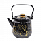 Чайник эмалированный 3,5л черный Мрамор золото 1с26я