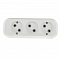 Колодка удлинителя 3 гнезда б/з 10А белая SQ1806-0010 TDM