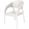 Стул садовый пластиковый 585х560х855мм Rattan белый Ola Dom