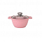 Кастрюля алюм лит а/приг 1,0л к11tsr стекл.крышка Trendy style rose