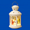 Фонарь 12х20см со св/д гирляндой 12LED бел на бат реж.мерц ULD-L1220-012/TTB/WW White Uniel