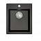 Мойка 420х500мм кварц квадрат с крылом черная ML-GM14