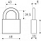 Замок навесной 68мм HG-375 d 8мм ЕВРОПАКЕТ СТАНДАРТ 4869