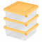 Набор контейнеров 3пр. 0,5л Asti квадр блед-желт 221101004/01