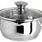 Кастрюля 1,5л нерж с носиком стекл.крыш Linea Cucina 93-CU-02
