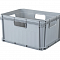 Ящик 400*300*200мм 21,5л с крышкой евробокс серый 425232830/425233130