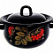 Кастрюля 1,5л эмалированная Рябинушка с петлей черн.рябчик С1607.Р*05 112451